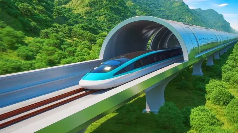 « La Chine vient de corriger le cauchemar d’Elon Musk » : le défaut fatal de l’Hyperloop enfin réparé par ses ingénieurs Illustration de l'avancée technologique du train maglev chinois à sustentation magnétique. Image réalisée par IA.