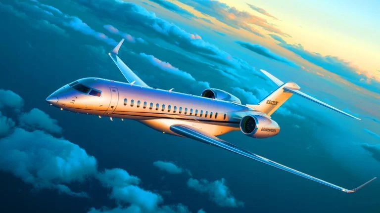 « Plus rapide que tout ce qui vole depuis le Concorde » : Bombardier dévoile un avion d’affaires aux performances stupéfiantes Illustration de l'avion Bombardier Global 8000, le jet d'affaires le plus rapide du monde. Image réalisée par IA.