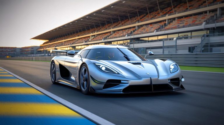 Illustration de la Koenigsegg Sadair's Spear, une hypercar innovante et performante. Image réalisée par IA.