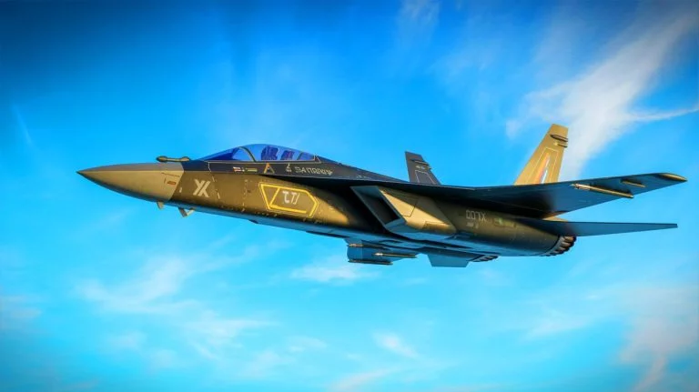 « Moscou en état d’alerte maximale » : le nouveau chasseur furtif américain dépasse le F-35C avec une autonomie record Illustration de l'avion de chasse F/A-XX de la US Navy avec ses innovations technologiques. Image réalisée par IA.