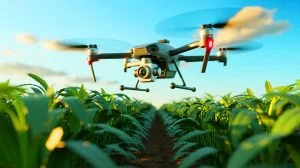 Illustration de l'intégration de l'intelligence artificielle dans l'agriculture pour la détection précoce des maladies des cultures. Image réalisée par IA.