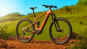 Illustration de la révolution du VTT électrique avec le modèle Rockrider E-EXPL 700 S. Image réalisée par IA.
