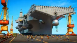 Illustration de la complexité du démantèlement des porte-avions nucléaires américains. Image réalisée par IA.
