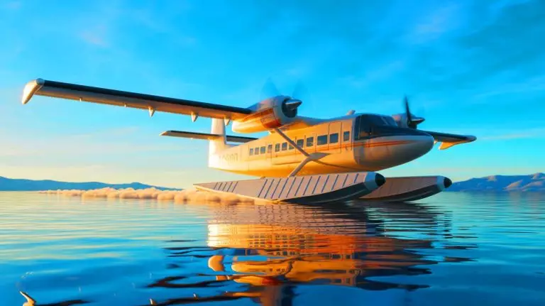 Illustration de l'hydravion AG600, le plus grand du monde, conçu par la Chine. Image réalisée par IA.