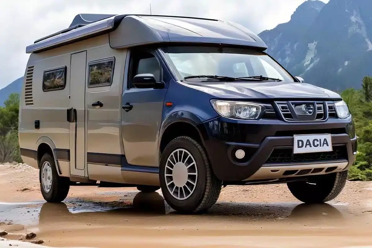 Équipé de panneaux solaires sur le toit, le Dacia Sandman est idéal pour les voyages sur la route.