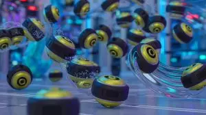 Illustration de mini-robots métamorphes inspirés par le développement embryonnaire. Image réalisée par IA.