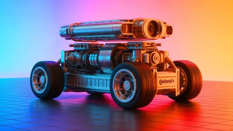 Illustration de la technologie de capteur de température du rotor e-Motor de Continental pour véhicules électriques. Image réalisée par IA.
