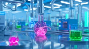 Illustration de la conversion du méthanol en sucre par des chercheurs chinois, générée par intelligence artificielle.