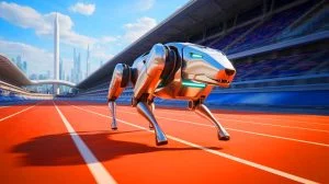 « Ce chien robot est plus rapide qu’un guépard » : Black Panther, le prodige chinois, pulvérise le record de vitesse de Boston Dynamics avec 30 km/h de pure technologie Illustration de Black Panther II, le chien robotique chinois, générée par intelligence artificielle.