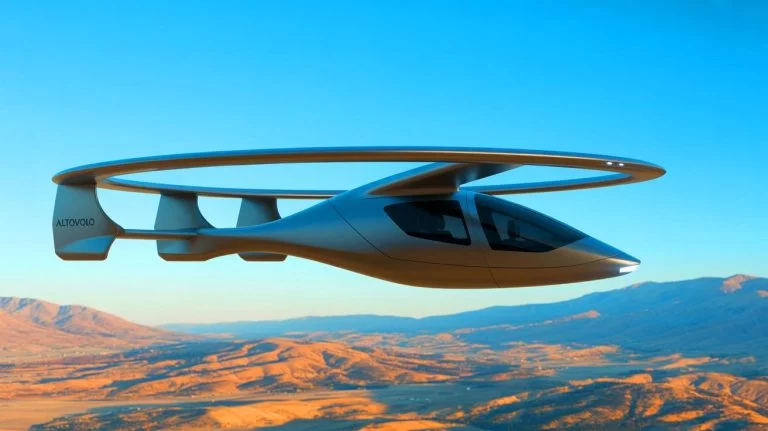 Illustration de l'eVTOL Sigma d'AltoVolo, générée par intelligence artificielle.
