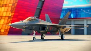 Illustration de l'avion de chasse J-36 de sixième génération, générée par intelligence artificielle.
