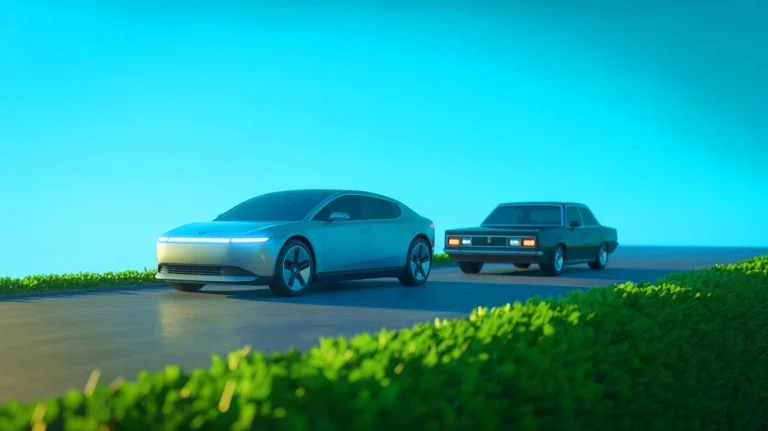 Illustration de la longévité et de la fiabilité des véhicules électriques par rapport aux motorisations thermiques, générée par intelligence artificielle.