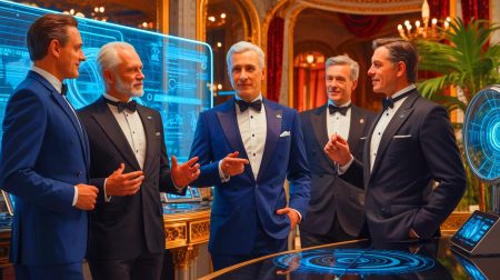 Illustration des milliardaires français influents dans les secteurs du luxe et de la technologie. Image réalisée par IA.