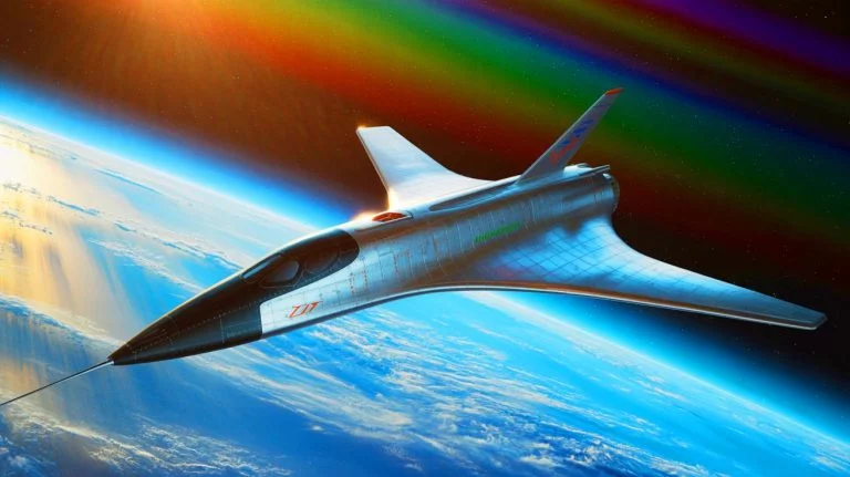 La France accélère sa conquête orbitale : le premier vol de l’avion ultra-rapide Vortex pourrait bouleverser l’équilibre spatial Illustration de l'avion spatial Vortex en vol suborbital. Image réalisée par IA.