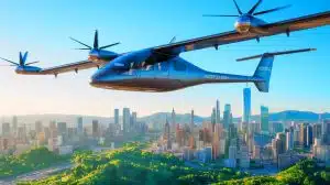 « Ce monstre décolle à la verticale » : la Chine s’apprête à faire voler le tout premier aéronef de 2 tonnes à décollage vertical Illustration de l'eVTOL CarryAll V2000CG d'Autoflight, générée par intelligence artificielle.