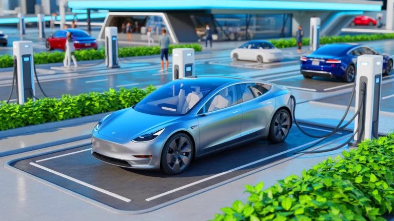 Illustration de l'évolution des technologies automobiles, générée par intelligence artificielle.
