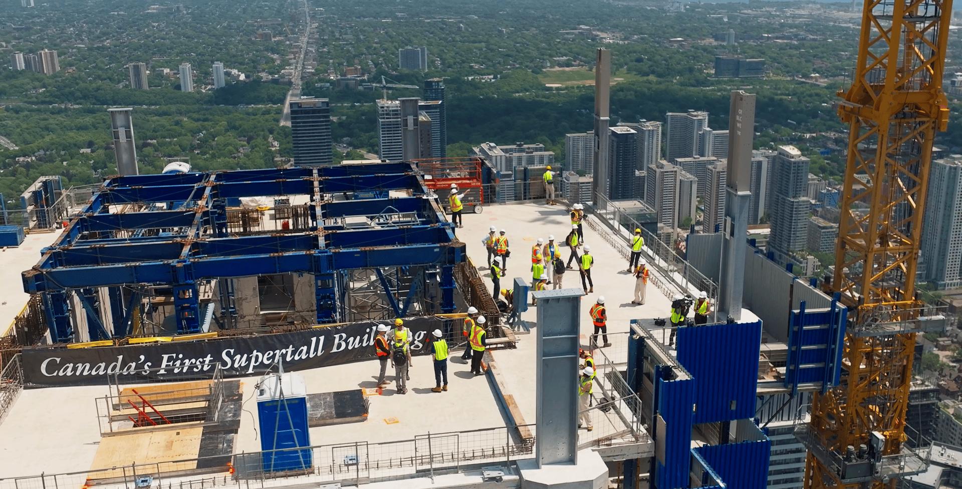 One Bloor West is almost up to the final height. should be completed in 2028 glass steel giant rises: this