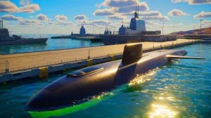 Illustration de la découverte du prototype de sous-marin américain "Manta Ray", générée par intelligence artificielle.
