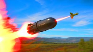 Illustration de la défense anti-drones avec le système Sky Sphere et le CICADA eMissile.