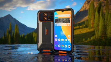 Illustration de l'Ulefone Armor 33 Pro, téléphone robuste avec double écran et batterie massive.