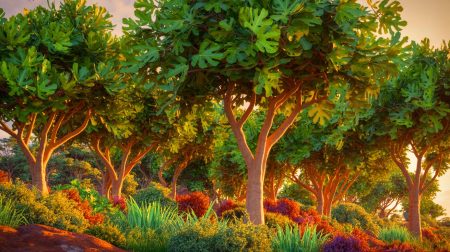 Illustration de la capacité des figuiers africains à transformer le dioxyde de carbone en pierre.