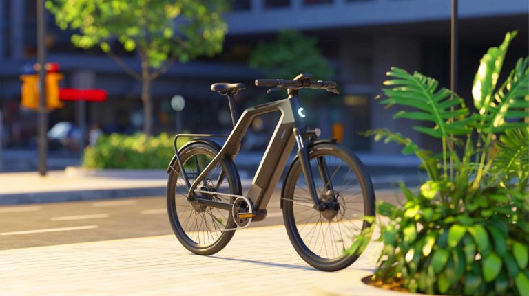 Illustration de l'innovation écologique du vélo électrique Pi-POP avec supercondensateurs.
