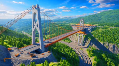 Illustration de l'ambitieux projet d'infrastructure "Missing Link" en Inde entre Mumbai et Pune.