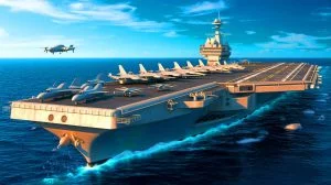 Le porte-avion français colossal de 80 000 tonnes surgit et pulvérise d’un coup tous les standards militaires de l’Europe Illustration de la construction du plus grand porte-avion d'Europe par la France.
