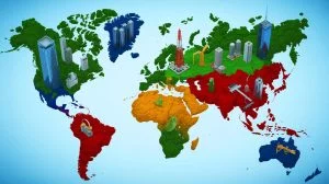Illustration de la position économique mondiale des pays selon le PIB par habitant.