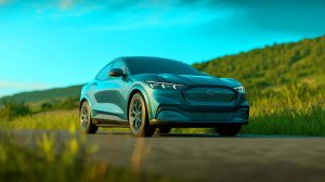 Illustration de la Ford Mustang Mach-E de David Blenkle ayant parcouru 400 000 kilomètres.