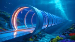Elon Musk choque la planète avec son annonce, « j’ai vu l’Atlantique se fendre » en présentant le tunnel géant Europe-Amérique au coût pharaonique Illustration de la vision d'Elon Musk pour un tunnel transatlantique reliant l'Amérique à l'Europe.