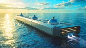 Illustration de navires nucléaires innovants offrant une autonomie énergétique de dix ans sans ravitaillement.