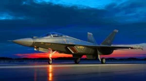 Illustration de l'avion de chasse J-36, symbole de l'innovation aéronautique chinoise.