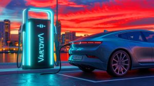 Illustration de la batterie VarEVolt capable de se recharger en 18 secondes.