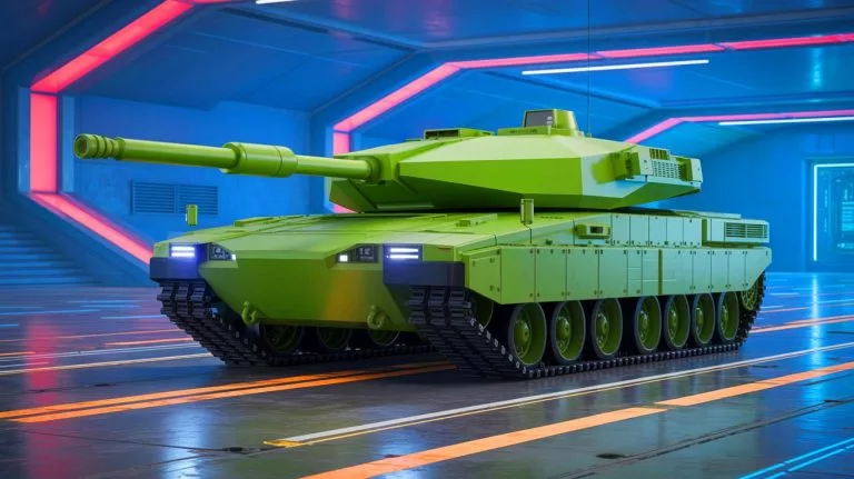 Illustration de la nouvelle génération de chars chinois ZTZ-201 révolutionnant la stratégie militaire.