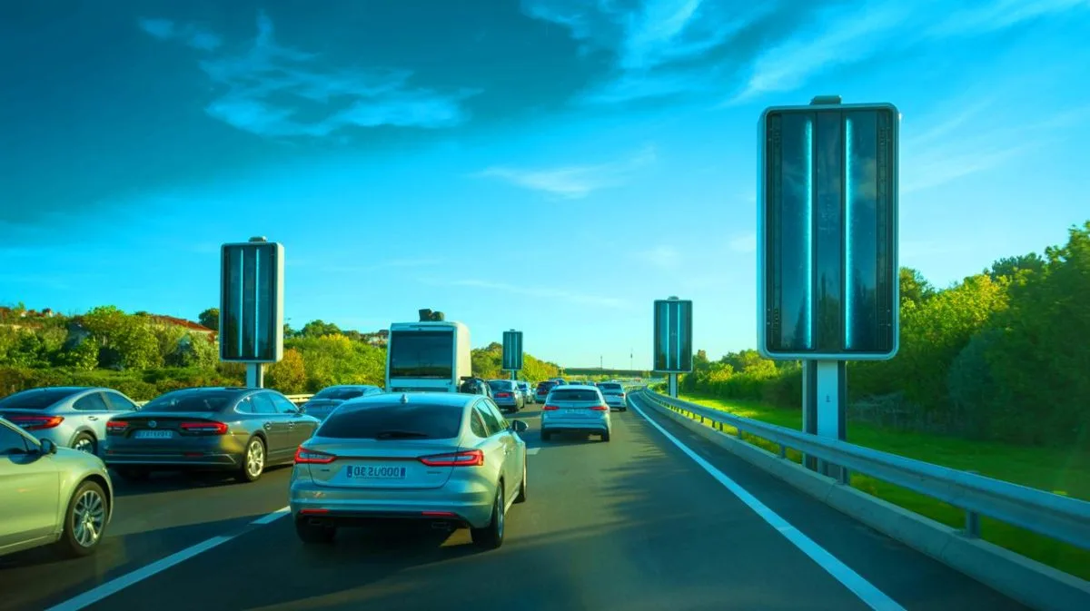Illustration de l'évolution des radars routiers intelligents en France.
