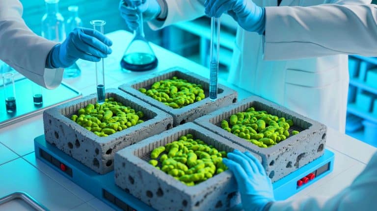 « Des bactéries transforment le béton en batterie géante » : ce matériau vivant stocke l&rsquo;électricité et récupère 80% de sa puissance avec des nutriments