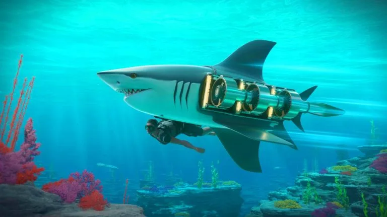 Illustration de l'innovation du jetpack sous-marin inspiré des requins par Kikfin.
