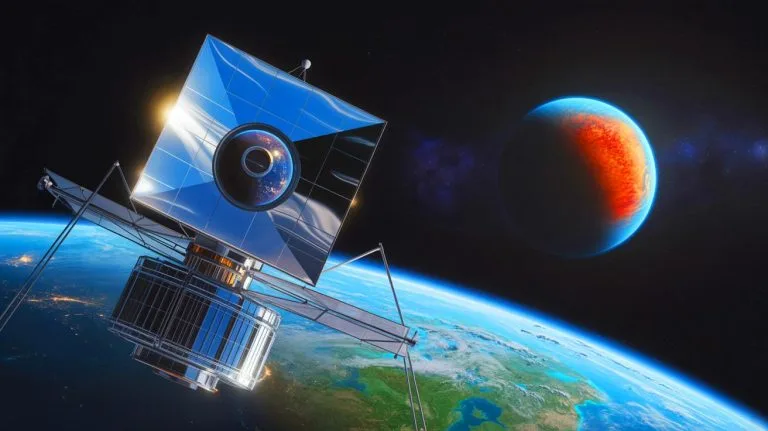 Illustration de la nouvelle conception géométrique des télescopes spatiaux pour la recherche d'exoplanètes habitables.