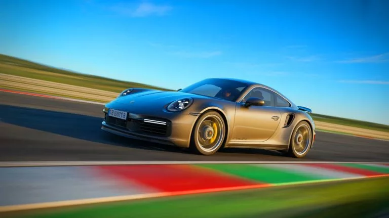Illustration de la nouvelle Porsche 911 Turbo S équipée du système T-Hybrid innovant.