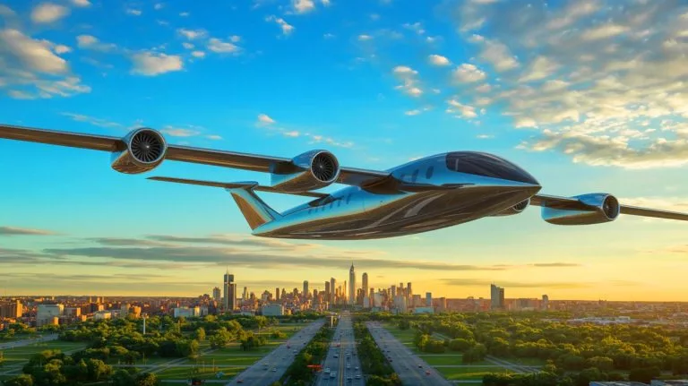 Illustration de la collaboration entre GE Aerospace et Beta Technologies pour le développement de l'aviation hybride-électrique.