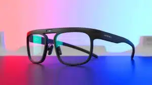Illustration de lunettes à autofocus développées par la startup finlandaise IXI.