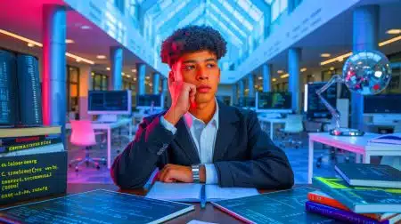 « Ce gamin n’ira jamais nulle part » : cet adolescent autiste muet intègre le prestigieux MIT et humilie tous ses anciens professeurs incrédules Illustration de Leo Makimoto, un jeune autiste non verbal, intégrant le prestigieux MIT grâce à son génie mathématique.