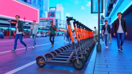 Des milliers d’investisseurs perdent jusqu’à 50 000 euros dans cette escroquerie géante aux trottinettes électriques qui frappe 20 États américains Illustration de l'escroquerie internationale liée au réseau de location de trottinettes électriques.