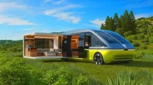 « 40 mètres carrés instantanés » : Pininfarina explose le camping avec son habitat transformable qui anéantit tous vos préjugés sur l’espace Illustration de l'innovant camping-car électrique conçu par Pininfarina et AC Future.