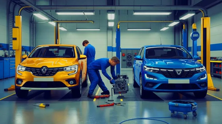 Illustration de la campagne de rappel de véhicules Renault et Dacia pour un défaut de boîte de vitesses.