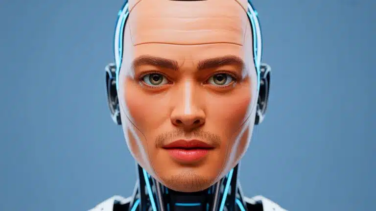 « Ces robots elfes pleurent comme des humains » : la Chine crée des visages artificiels ultra-réalistes qui bouleversent la robotique internationale Illustration de la tête robotique humanoïde d'AheadForm exprimant des émotions réalistes.
