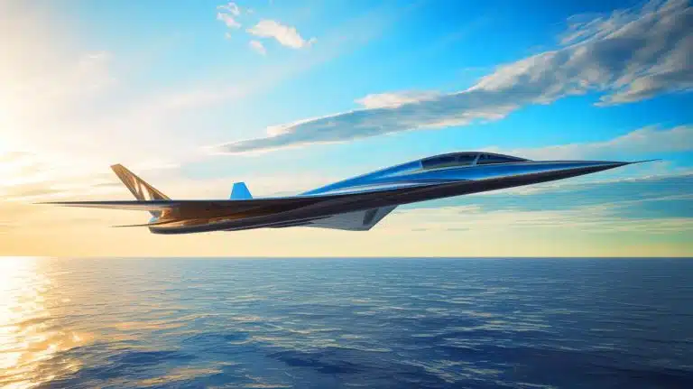 Illustration de l'avion X-59 de la NASA effectuant ses premiers tests de roulage pour des vols supersoniques silencieux.