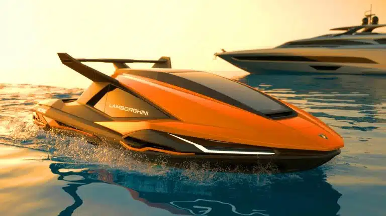 Illustration de la collaboration entre Lamborghini et Cayago pour le Seabob SE63.