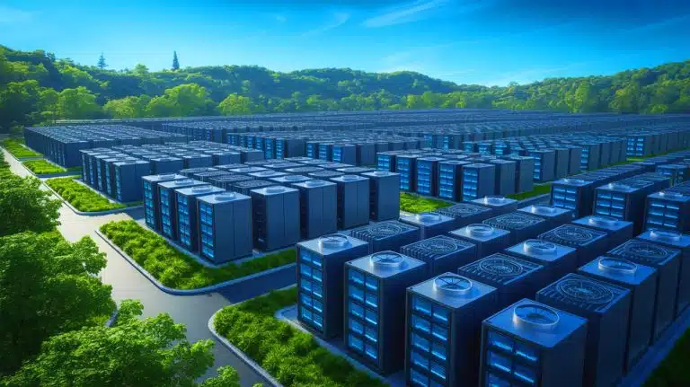 Illustration de l'innovation technologique du datacenter Fairwater de Microsoft dédié à l'intelligence artificielle.